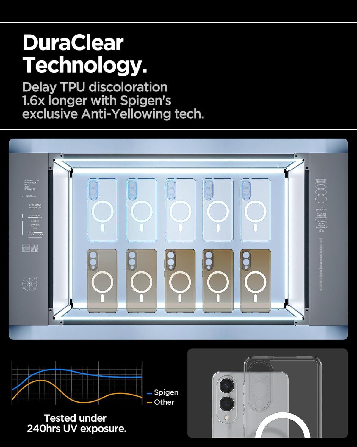 imageSpigen Ultra Hybrid MagFit Designed for Galaxy S25 Plus Case Qi2 CertifiedMagnet for Galaxy 2025 Zero One White Ultra Hybrid MagFit Qi2 Certified Magnet for Galaxy 2025Clear