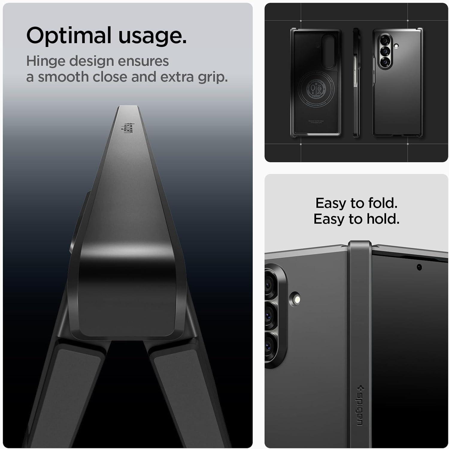 imageSpigen for Galaxy Z Fold 7 Case Tough Armor Pro MagFit Hinge Protection Fast Wireless ChargingMagnet for Galaxy Metal SlateBlack
