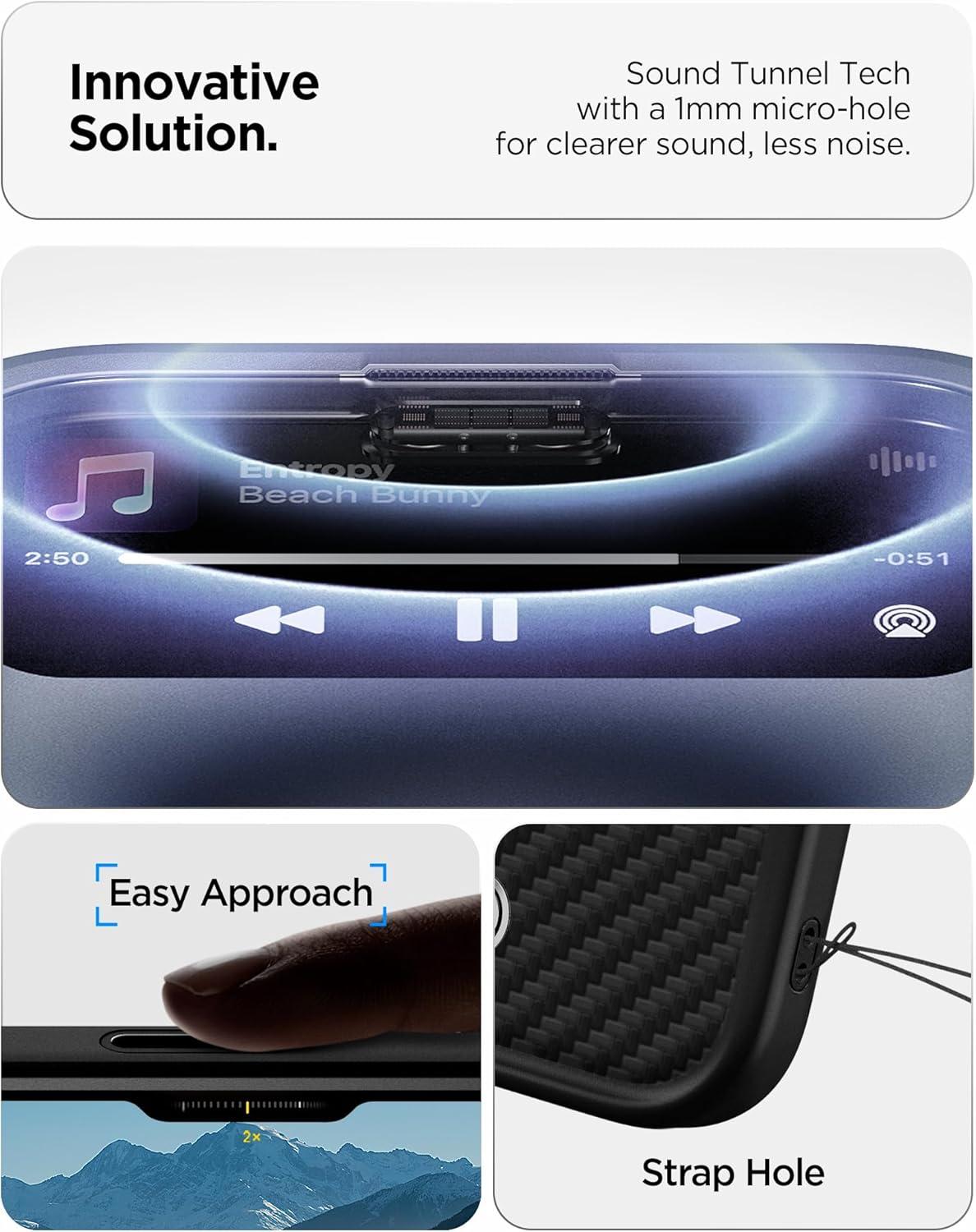 imageSpigen for iPhone 17 Pro Max Case Enzo Aramid T Camera Control Button Compatible with MagSafe Black BlackBlack Silver