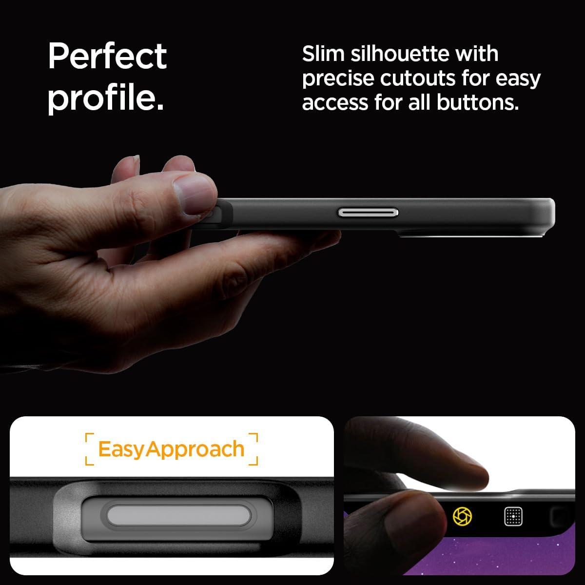 imageSpigen for iPhone 17 Pro Max Case Enzo Aramid T Camera Control Button Compatible with MagSafe Black BlackBlack Silver