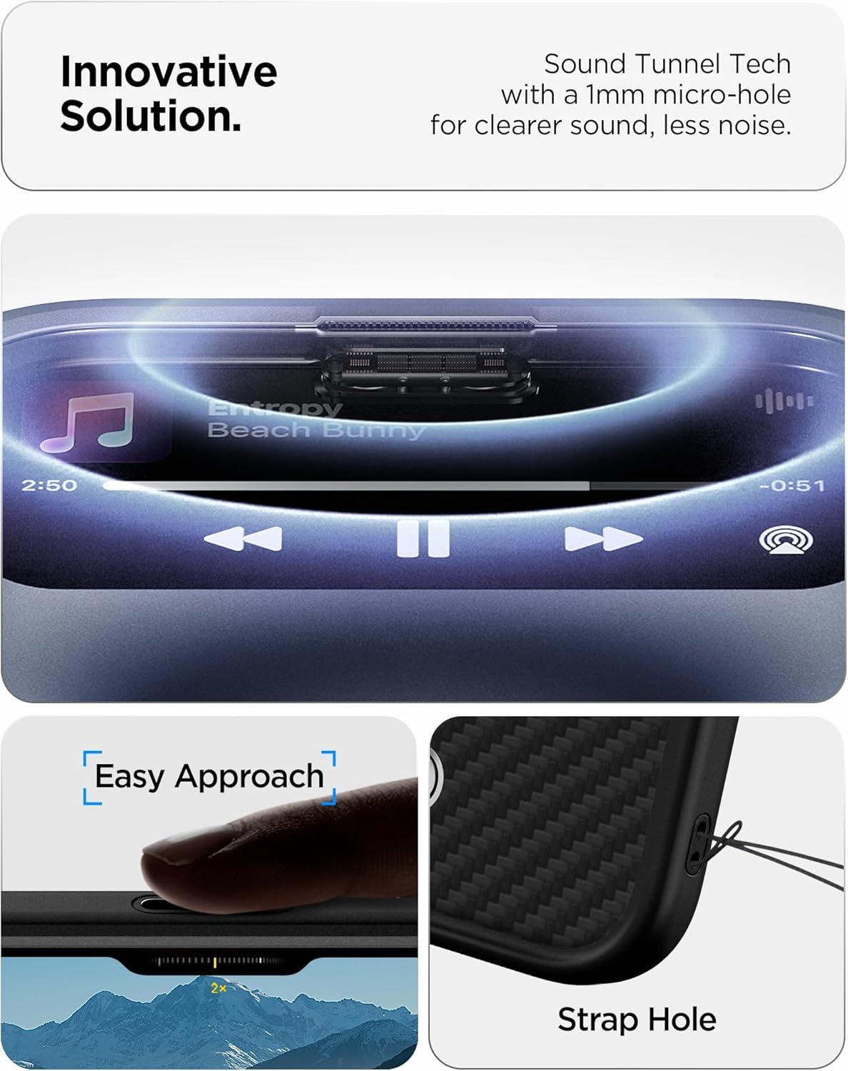 imageSpigen for iPhone 17 Pro Max Case Enzo Aramid T Camera Control Button Compatible with MagSafe Black BlackBlack Silver