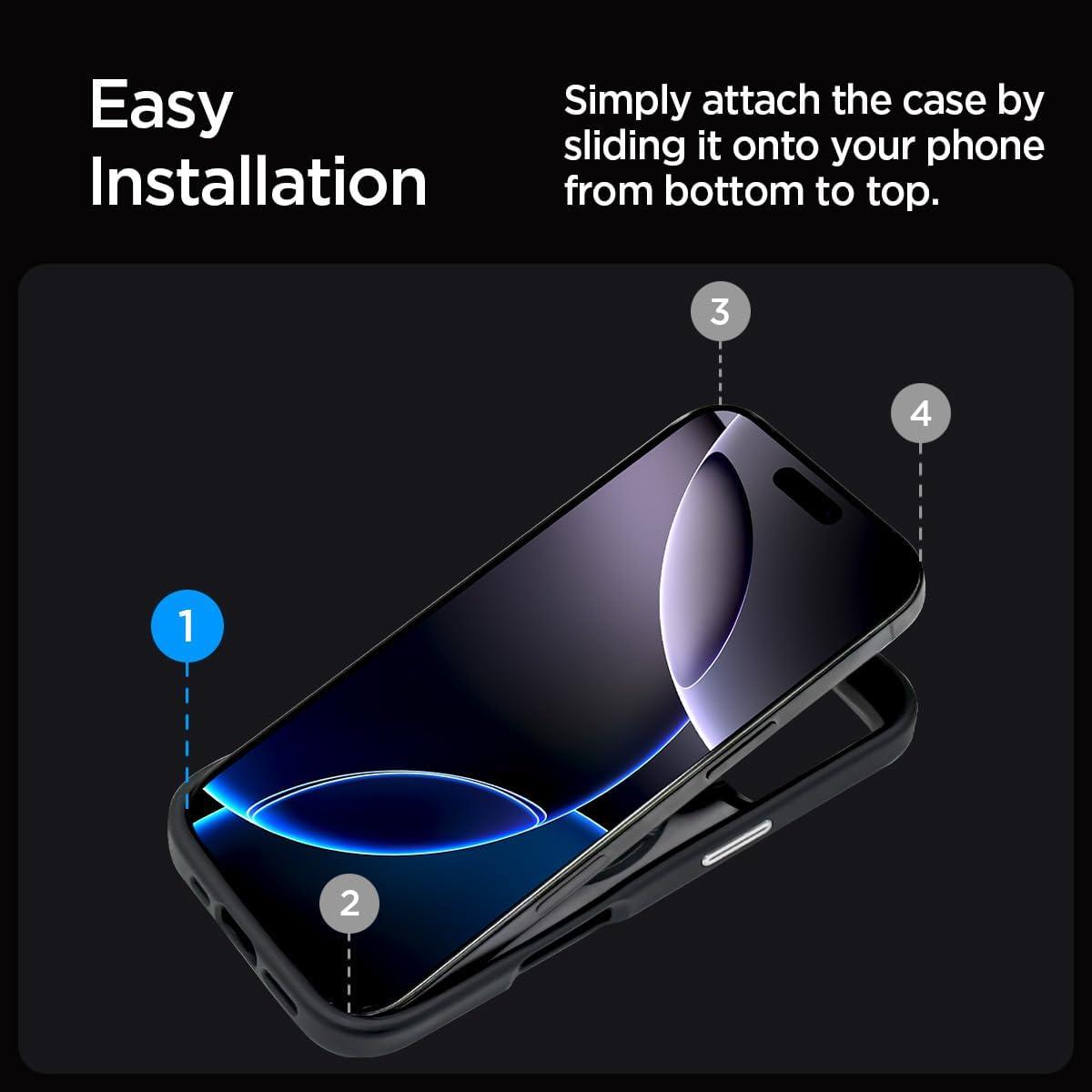 imageSpigen for iPhone 17 Pro Max Case Enzo Aramid T Camera Control Button Compatible with MagSafe Black BlackBlack Silver