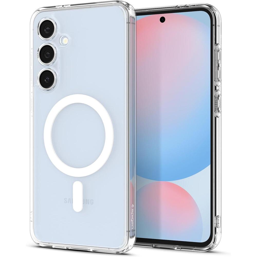 imageSpigen Ultra Hybrid MagFit Designed for Galaxy S25 Plus Case Qi2 CertifiedMagnet for Galaxy 2025 Zero One White Ultra Hybrid MagFit Qi2 Certified Magnet for Galaxy 2025Clear