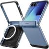 Spigen Tough Armor Pro MagFit for Galaxy Z Flip 7 FE Case and Z Flip 6 Case [Not Compatible with Flip 7] [Built-in Magnet] – Sierra Blue(Sierra Blue)