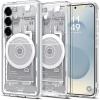 Spigen Ultra Hybrid MagFit Designed for Galaxy S25 Plus Case [Qi2 Certified/Magnet for Galaxy] (2025) – Zero One White | Ultra Hybrid MagFit, Qi2 Certified, Magnet for Galaxy, 2025(Zero One White)