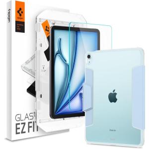 Spigen iPad Air 11″ Ultra Hybrid Pro Sky Blue & Spigen iPad Air 11″ Glas.tR EZ Fit