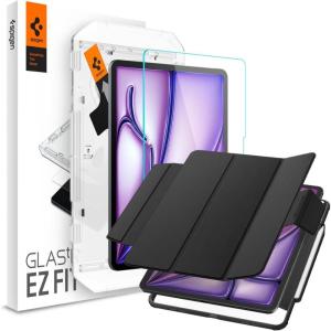Spigen iPad Air 13″ Air Skin Pro Black & Spigen iPad Air 13″ Glas.tR EZ Fit