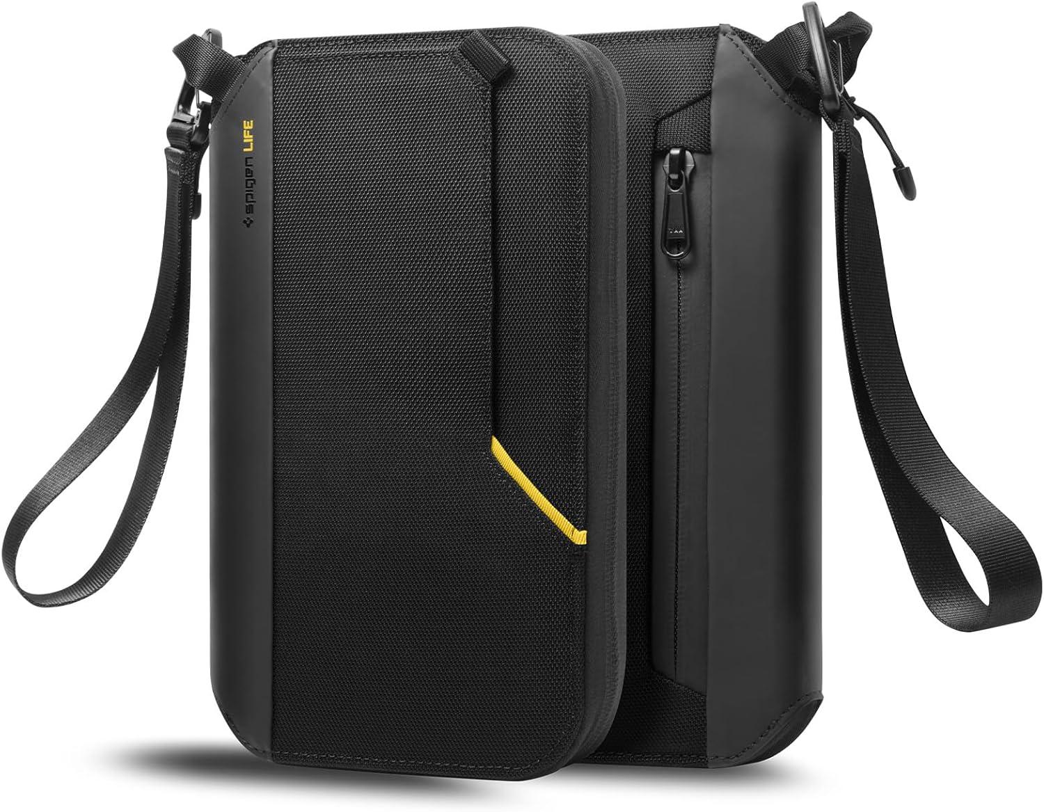 imageSpigen Life for Passport Card Cover Holder with RFID Blocking Technology Wallet Travel Documents Organizer Protector Accessories SIM Card Pin IncludedBlack Family Size