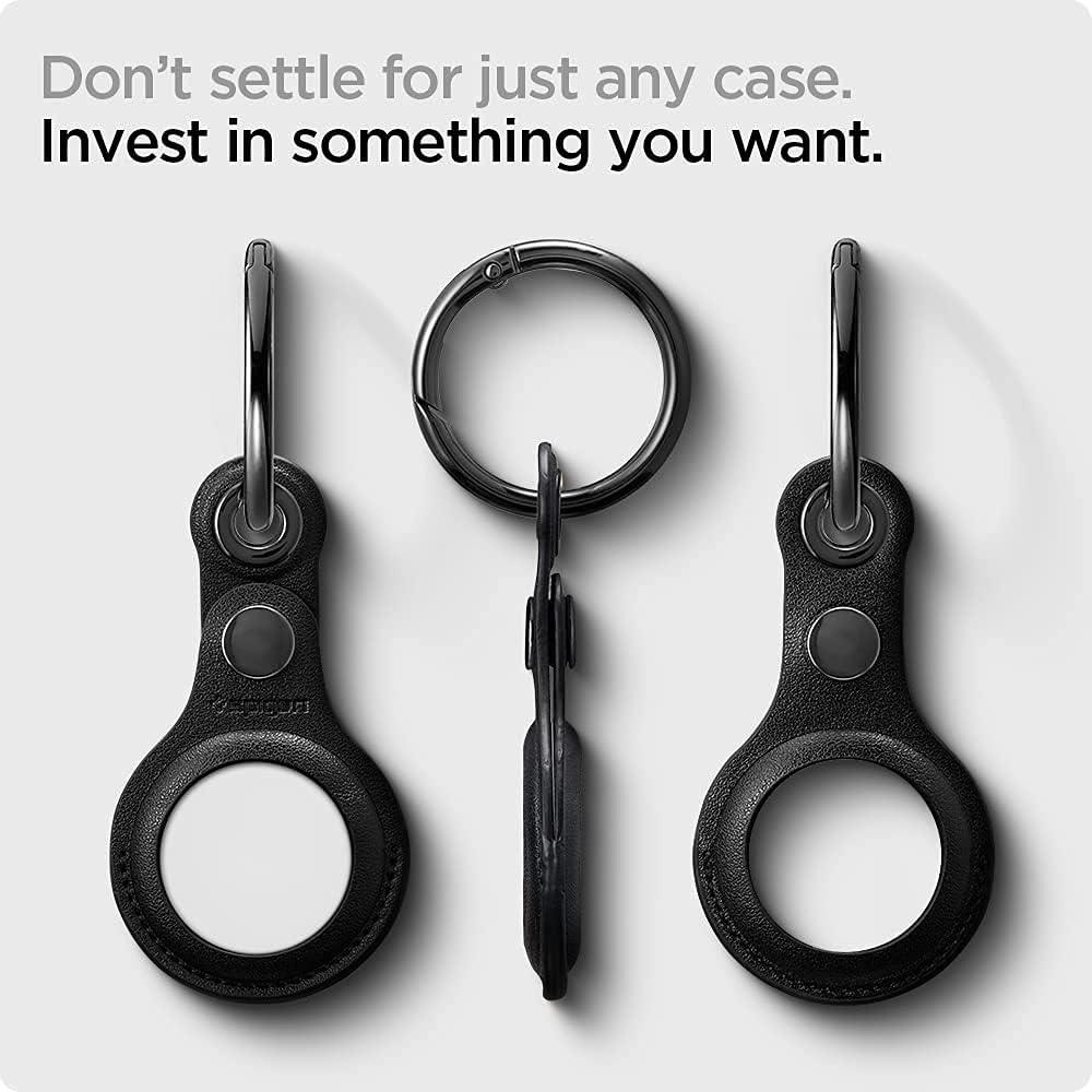 imageSpigen Valentinus Designed for AirTag 2nd Gen 2026 amp 1st Gen Case Cover Holder Keychain Ring Carabiner for Keys Bags Wallets Pet Collar BlackBlack