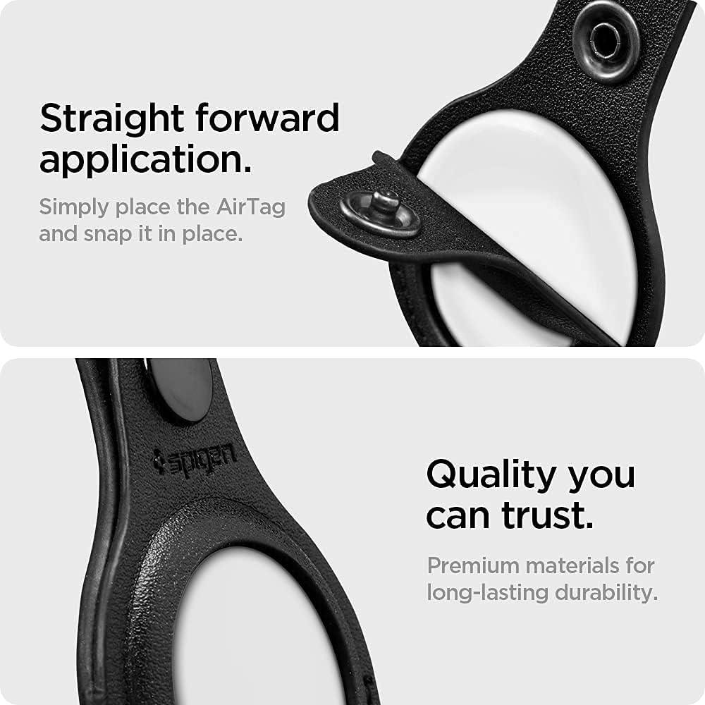 imageSpigen Valentinus Designed for AirTag 2nd Gen 2026 amp 1st Gen Case Cover Holder Keychain Ring Carabiner for Keys Bags Wallets Pet Collar BlackBlack