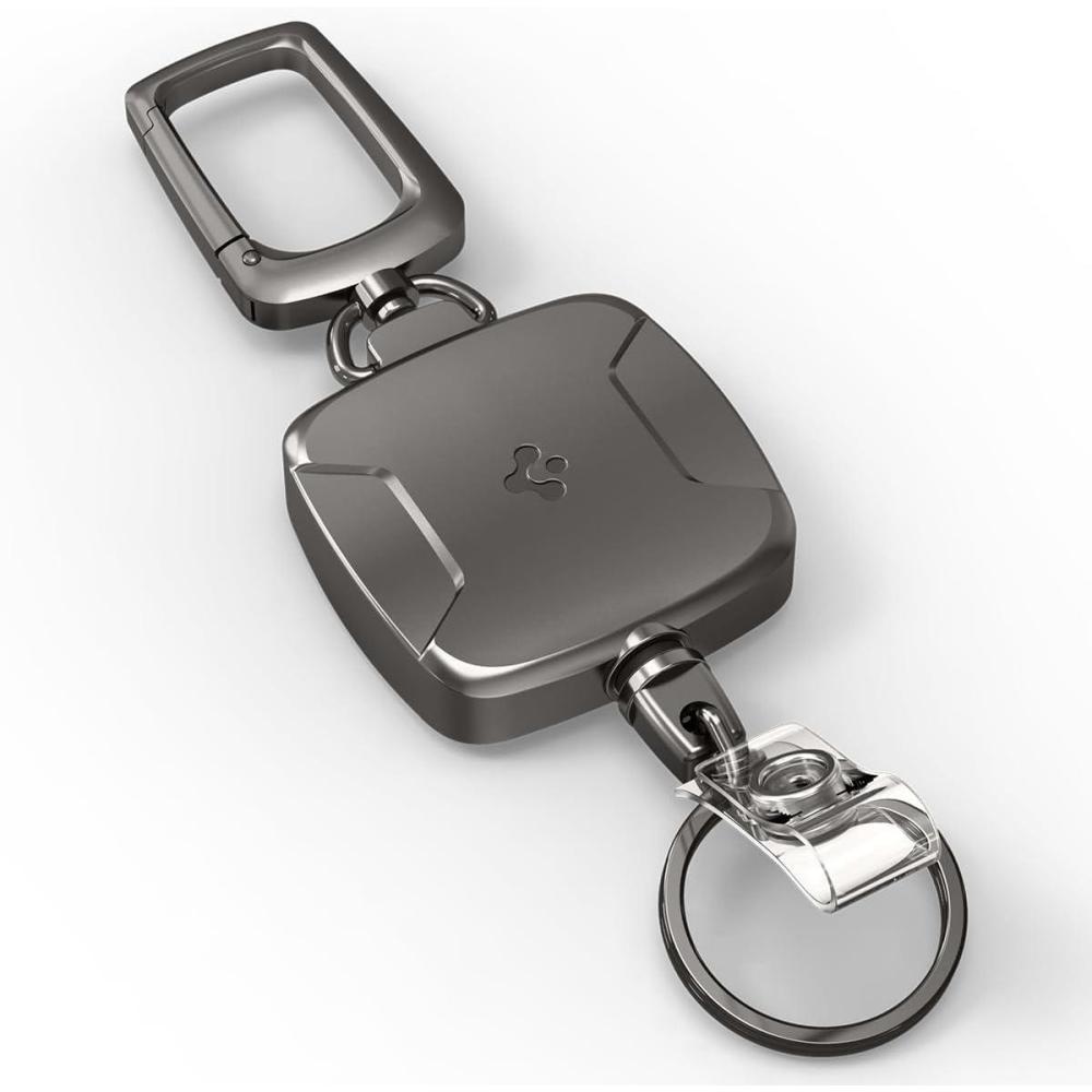 imageSpigen Life Retractable Heavy Duty Metal Body Carabiner Keychain ID Badge Holder Reel Clip for Card HolderReel Type