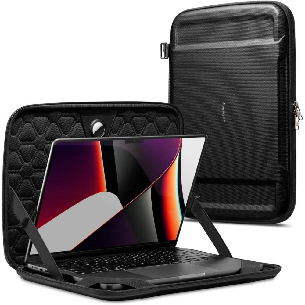 imageSpigen Rugged Armor Pro Case MacBook 16 Inch Pouch Compatible with M4 Pro  M4 Max 2024 M3 Pro  M3 Max  M2  M2 Pro  M2 Max  M1 Pro and M1 Max 20232021  Black16 Inch