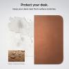 Spigen LD301 Mouse Pad 9.8″ x 8.2″ Desk Mat Nonslip Rubber Base Waterproof Desk Blotter Velo PU Leather Computer Mouse Pad – Black(Brown)