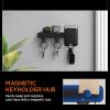 Spigen Life Magnetic Keychain Key Holder with HUB Compatible with MagSafe Accessories, Quick Release Magnetic System and Secure Lock System, Detachable Magnetic Keychain Key Ring Clip, Car Keychain(Regular with Hub)
