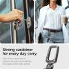 Spigen Life Retractable Heavy Duty Metal Body Carabiner Keychain ID Badge Holder Reel Clip for Card Holder(Reel Type)