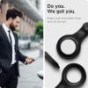 Spigen Valentinus Designed for AirTag 2nd Gen (2026) & 1st Gen Case Cover Holder Keychain Ring Carabiner for Keys, Bags, Wallets, Pet Collar – Black(Black)