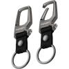 Spigen Life Carabiner Key Ring Clip, Car Keychain Clip, Bottle Opener Key Chain Ring for Men and Women(Gunmetal (2 Pack))