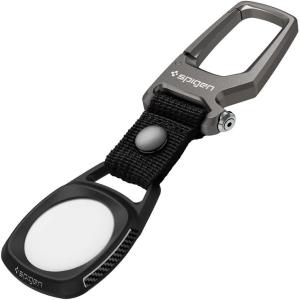 Spigen Life Carabiner Key Ring Clip, Car Keychain Clip, Bottle Opener Key Chain Ring for Men and Women(Black (for Airtag))
