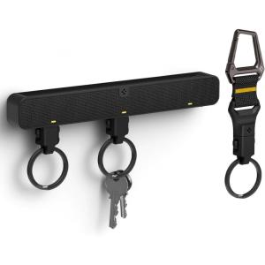 Spigen Life Magnetic Keychain Key Holder with HUB Compatible with MagSafe Accessories, Quick Release Magnetic System and Secure Lock System, Detachable Magnetic Keychain Key Ring Clip, Car Keychain(Regular with Hub)