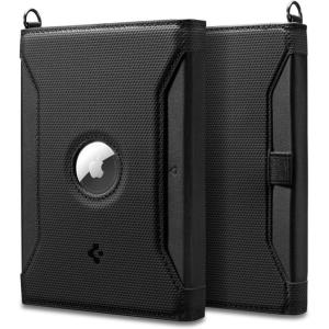 Spigen Life for Passport Card Cover Holder with RFID Blocking Technology Wallet Travel Documents Organizer Protector Accessories, SIM Card Pin Included(Black – with AirTag Holder)