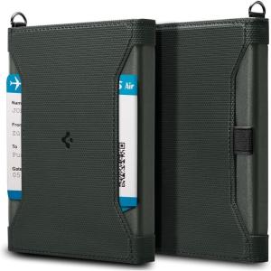 Spigen Life for Passport Card Cover Holder with RFID Blocking Technology Wallet Travel Documents Organizer Protector Accessories, SIM Card Pin Included(Military Green)
