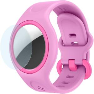 Spigen Play 360 Designed for AirTag 2nd Gen (2026) & 1st Gen Holder Child Safety Loss Prevention Children and Toddlers Lightweight Wristband Bracelet Protective Film (Device Not Included) – Ocean Blue(Candy Pink)