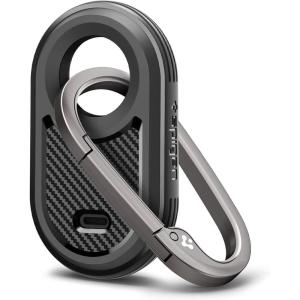 Spigen Rugged Armor Designed for Samsung Galaxy SmartTag 2 Case Keychain Smart Tag 2 Case [1 Pack] (2023) – Matte Black(Matte Black)