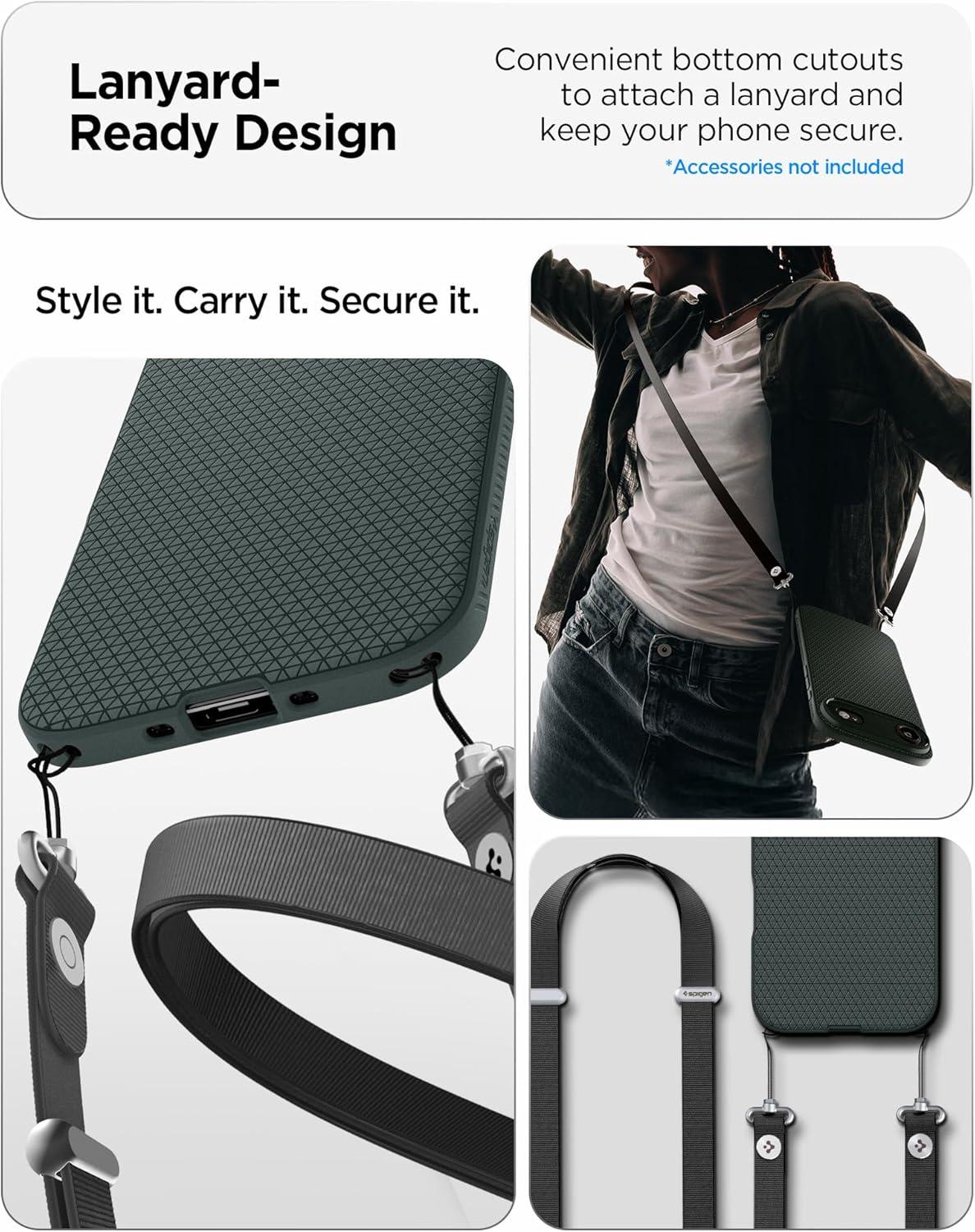 imageSpigen Liquid Air Designed for iPhone 14 Case 2022 MilitaryGrade Protection Matte BlackAbyss Green