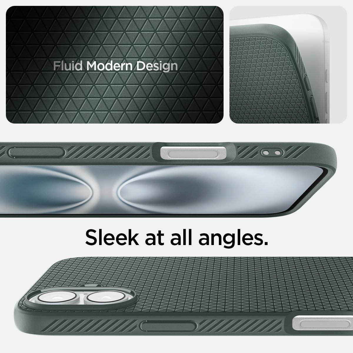 imageSpigen Liquid Air Designed for iPhone 14 Case 2022 MilitaryGrade Protection Matte BlackAbyss Green