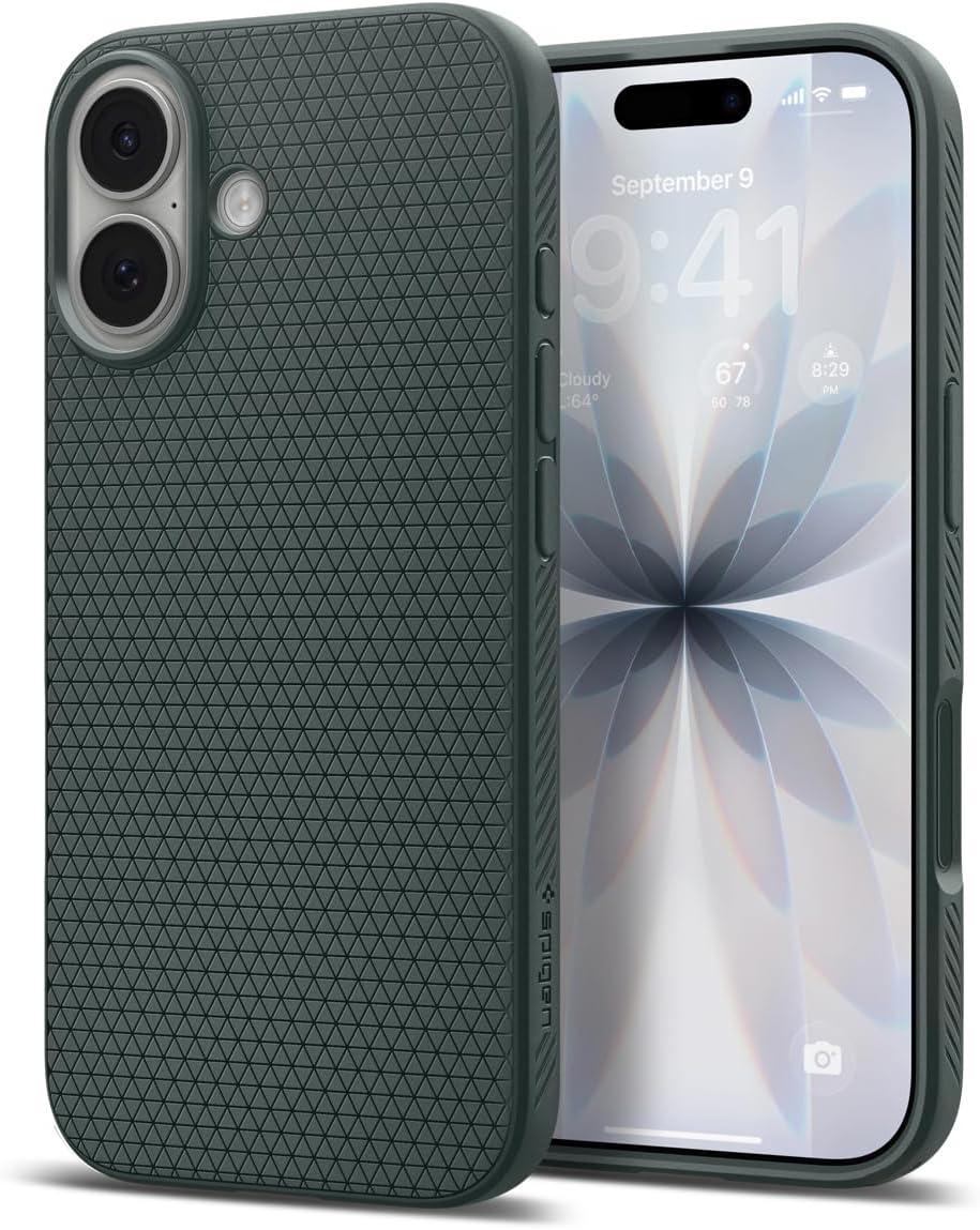 imageSpigen Liquid Air Designed for iPhone 14 Case 2022 MilitaryGrade Protection Matte BlackAbyss Green