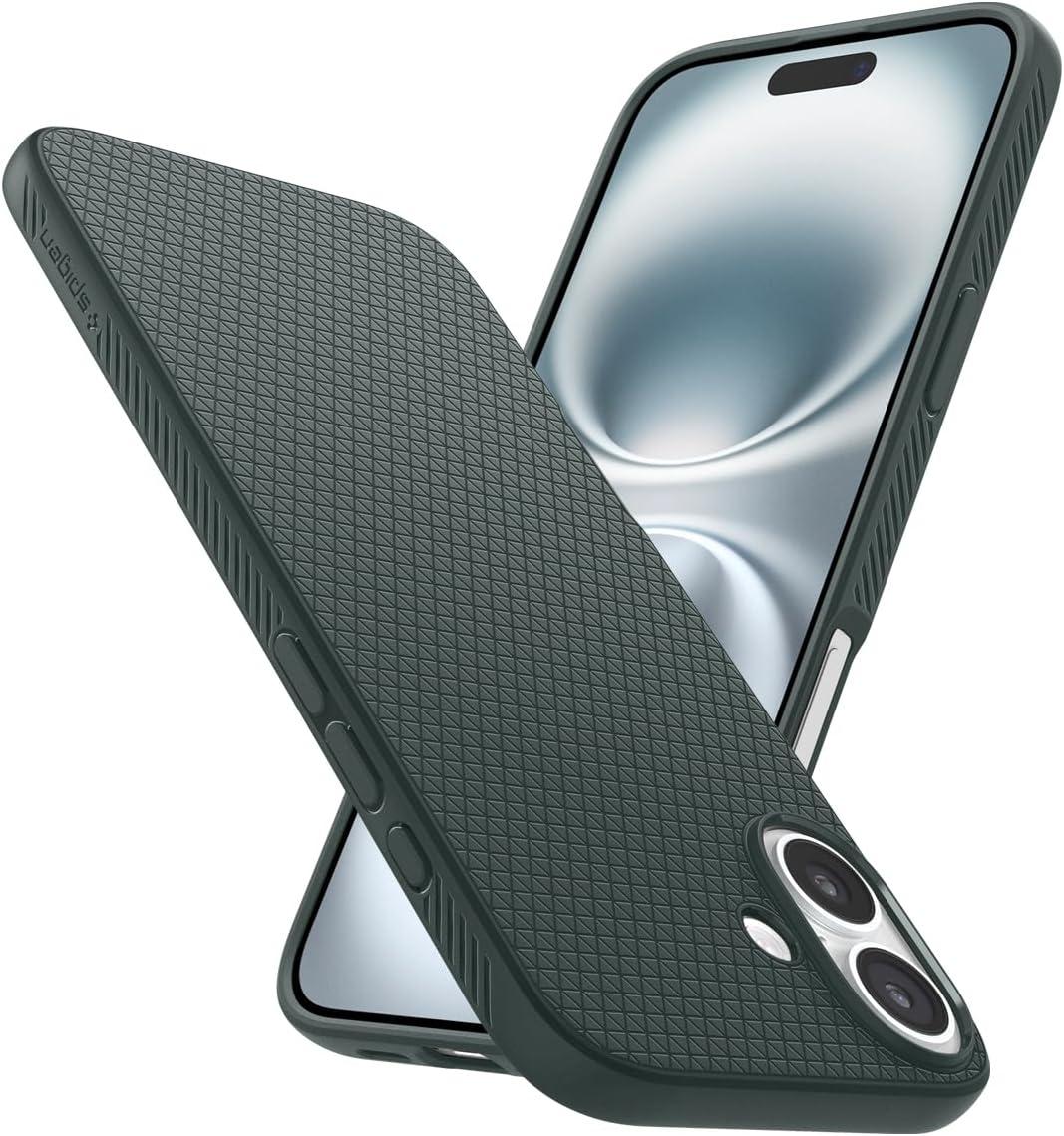 imageSpigen Liquid Air Designed for iPhone 14 Case 2022 MilitaryGrade Protection Matte BlackAbyss Green