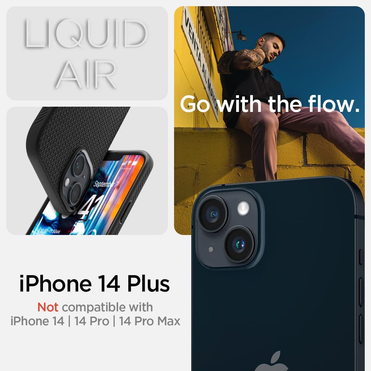 imageSpigen Liquid Air Designed for iPhone 14 Case 2022 MilitaryGrade Protection Matte BlackMatte Black