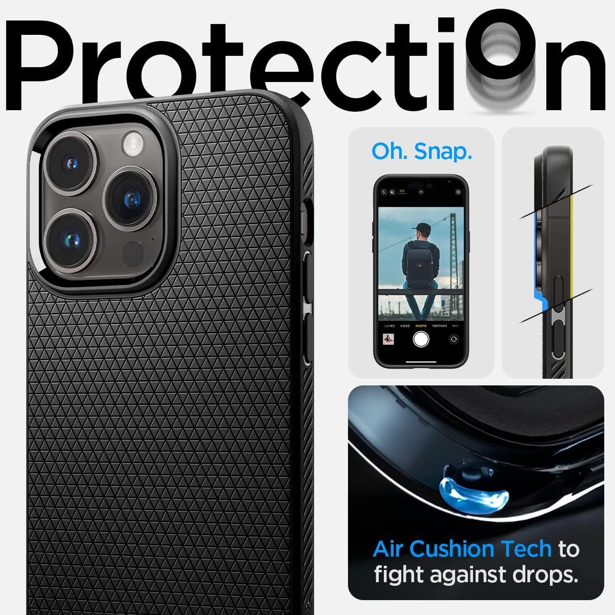 imageSpigen Liquid Air Designed for iPhone 14 Case 2022 MilitaryGrade Protection Matte BlackMatte Black