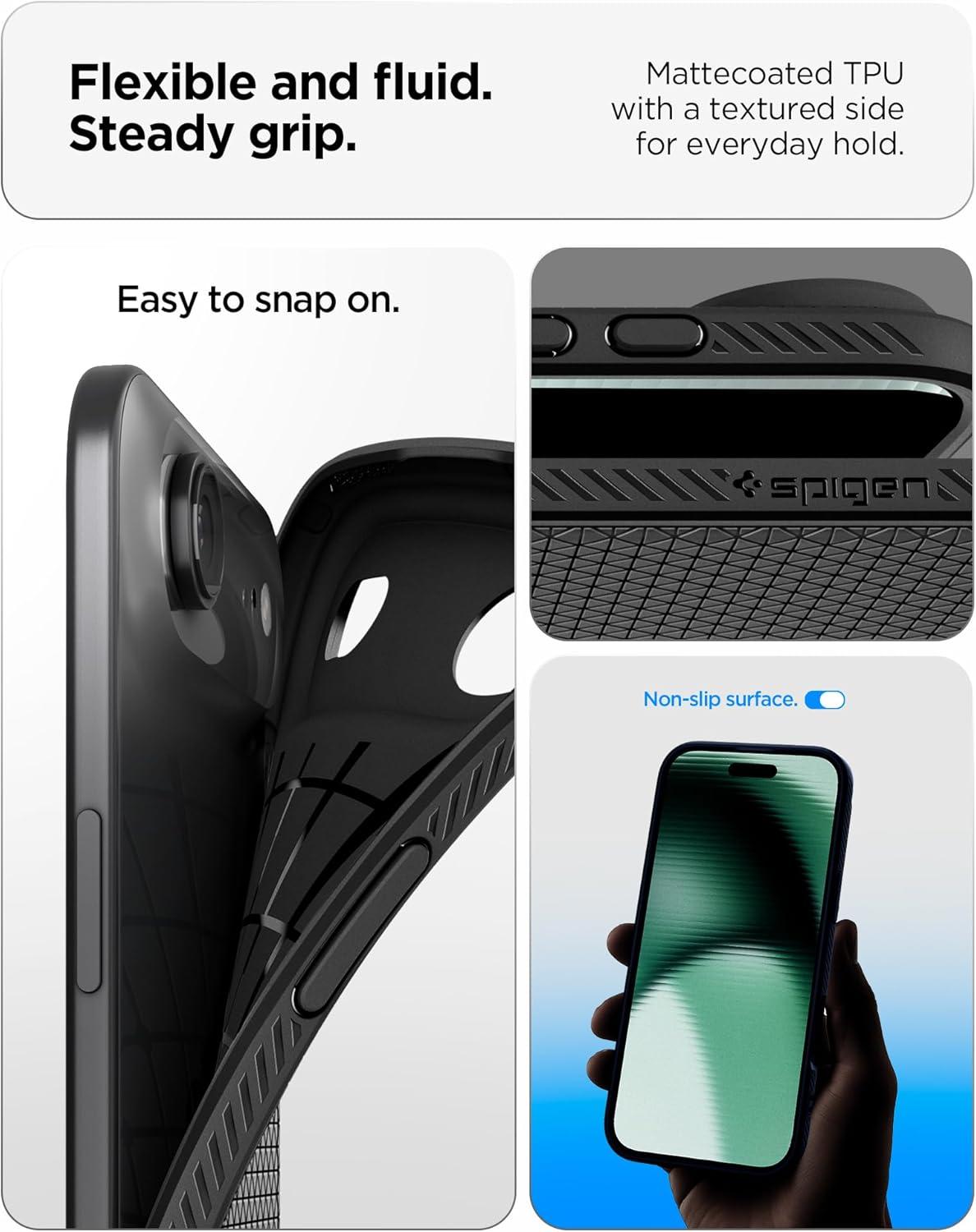 imageSpigen Liquid Air Designed for iPhone 14 Case 2022 MilitaryGrade Protection Matte BlackMatte Black