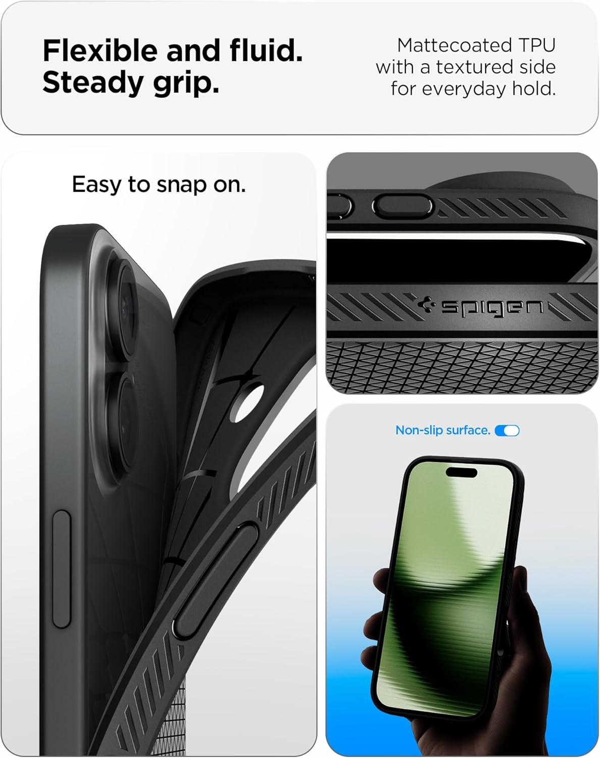 imageSpigen Liquid Air Designed for iPhone 14 Case 2022 MilitaryGrade Protection Matte BlackMatte Black