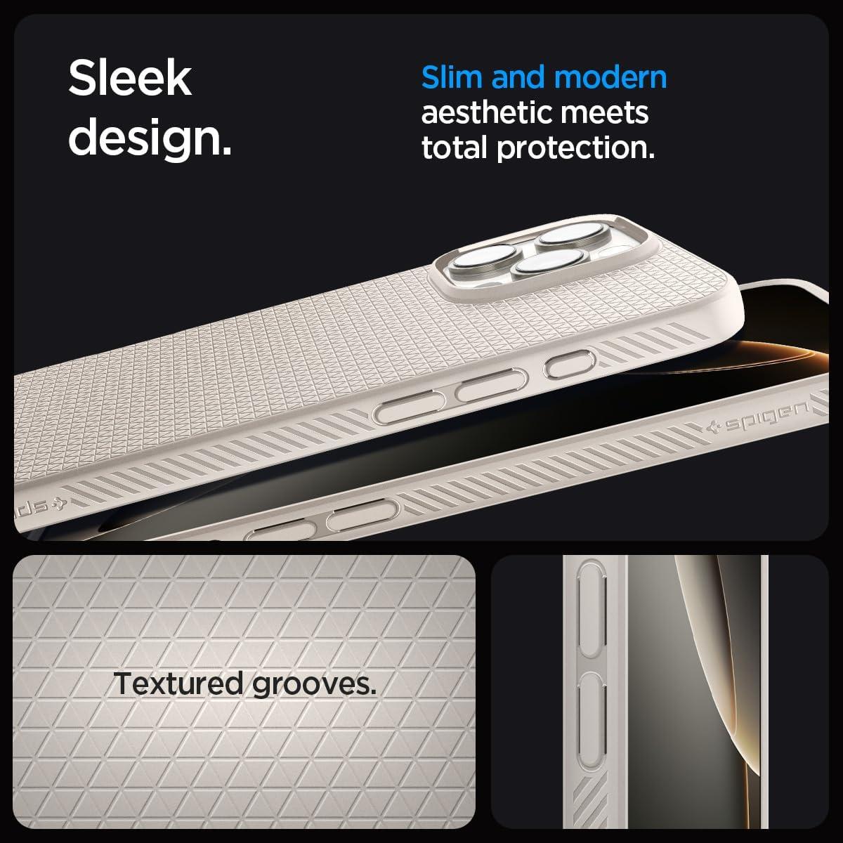 imageSpigen Liquid Air Designed for iPhone 14 Case 2022 MilitaryGrade Protection Matte BlackNatural Titanium