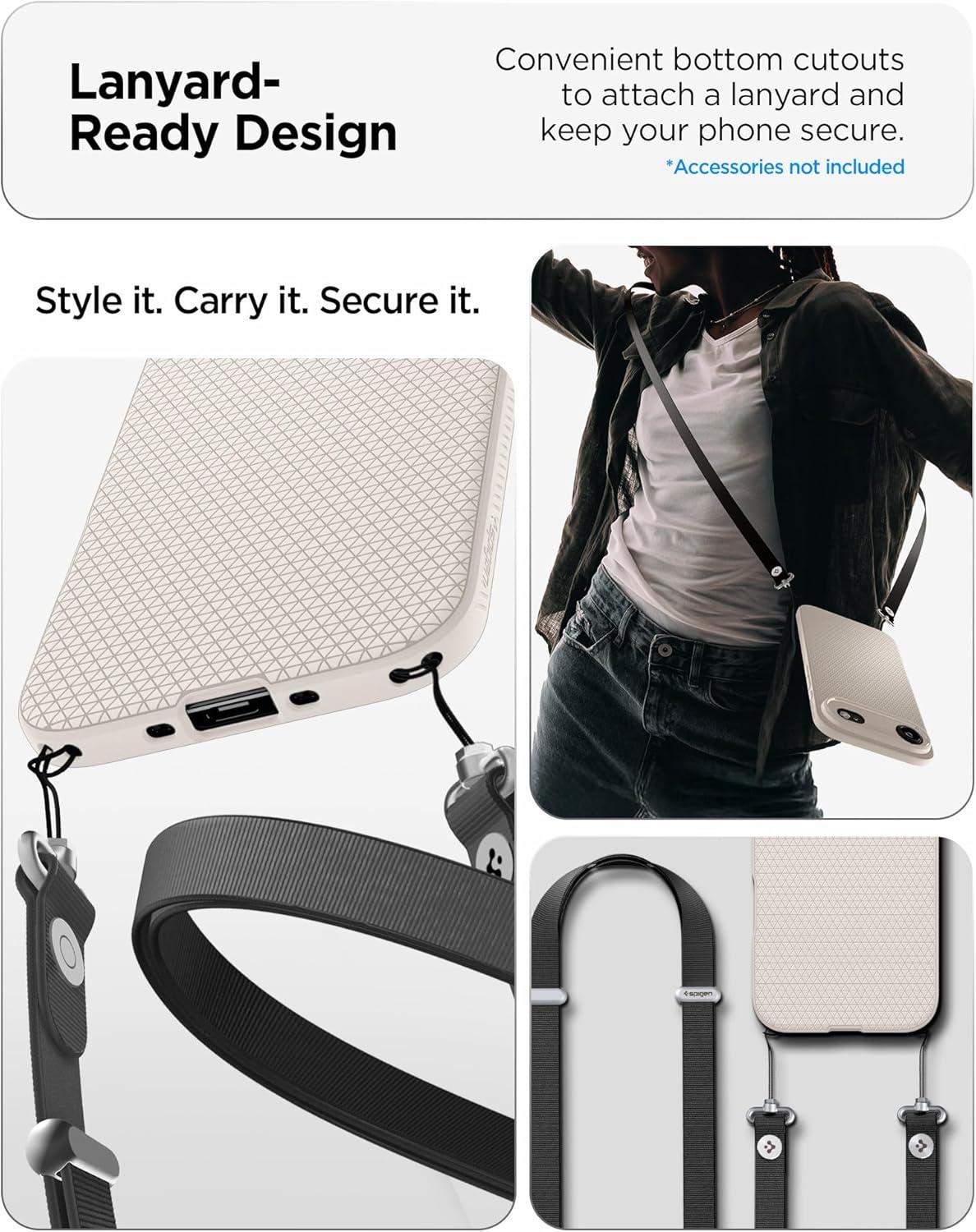 imageSpigen Liquid Air Designed for iPhone 14 Case 2022 MilitaryGrade Protection Matte BlackNatural Titanium