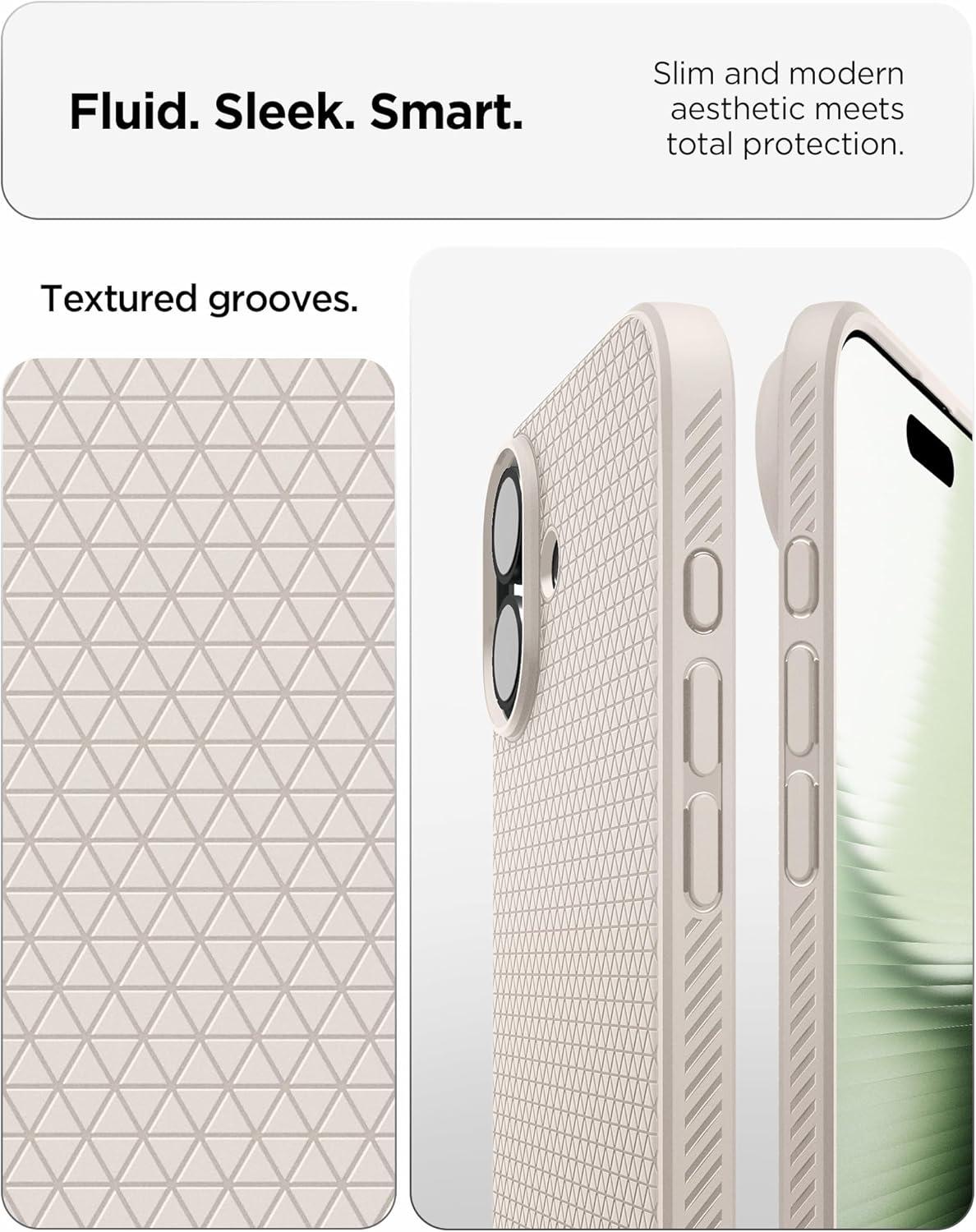 imageSpigen Liquid Air Designed for iPhone 14 Case 2022 MilitaryGrade Protection Matte BlackNatural Titanium