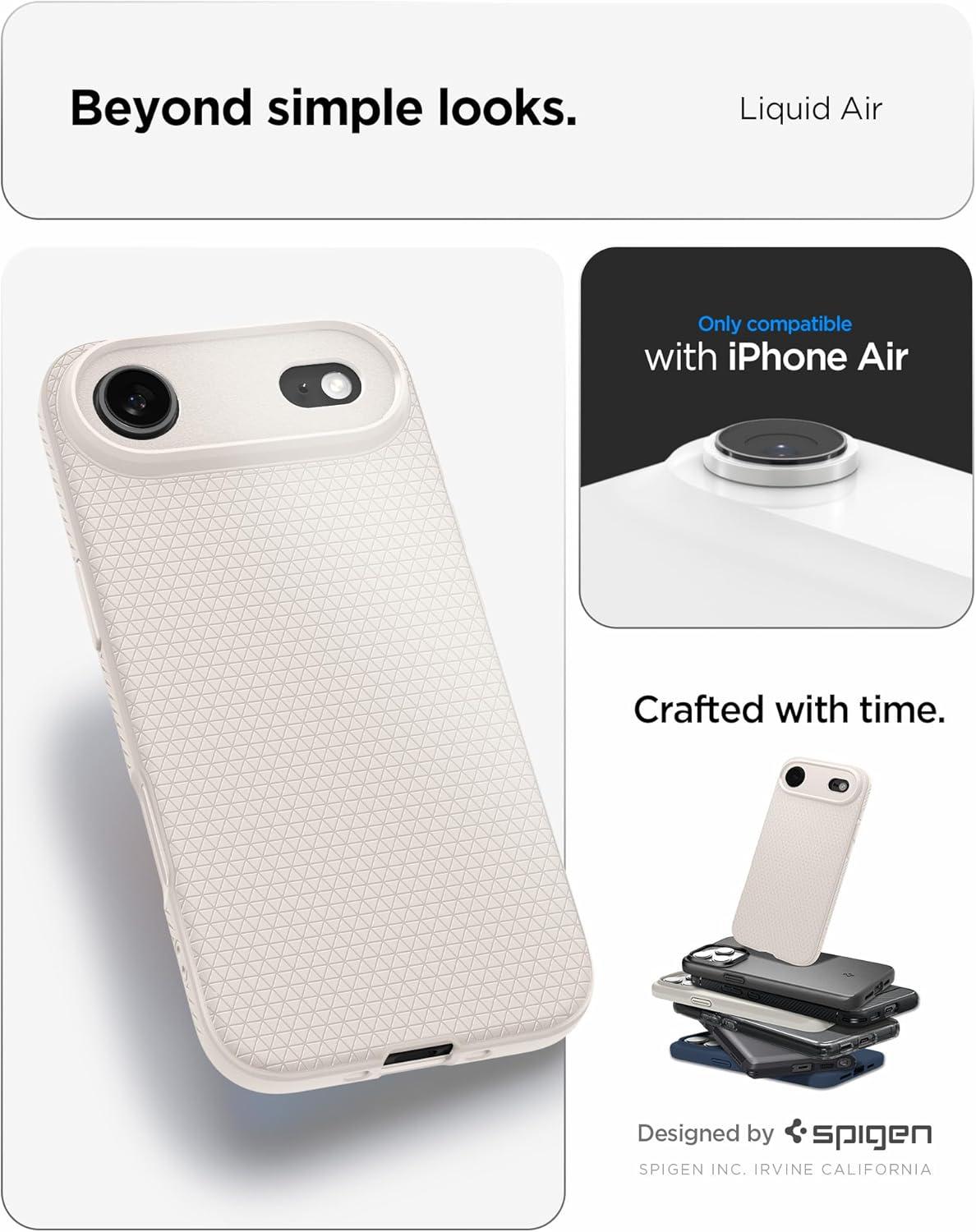 imageSpigen Liquid Air Designed for iPhone 14 Case 2022 MilitaryGrade Protection Matte BlackNatural Titanium