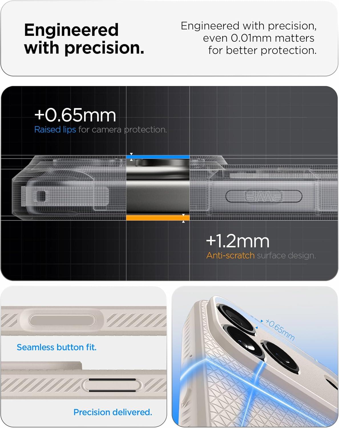 imageSpigen Liquid Air Designed for iPhone 14 Case 2022 MilitaryGrade Protection Matte BlackNatural Titanium