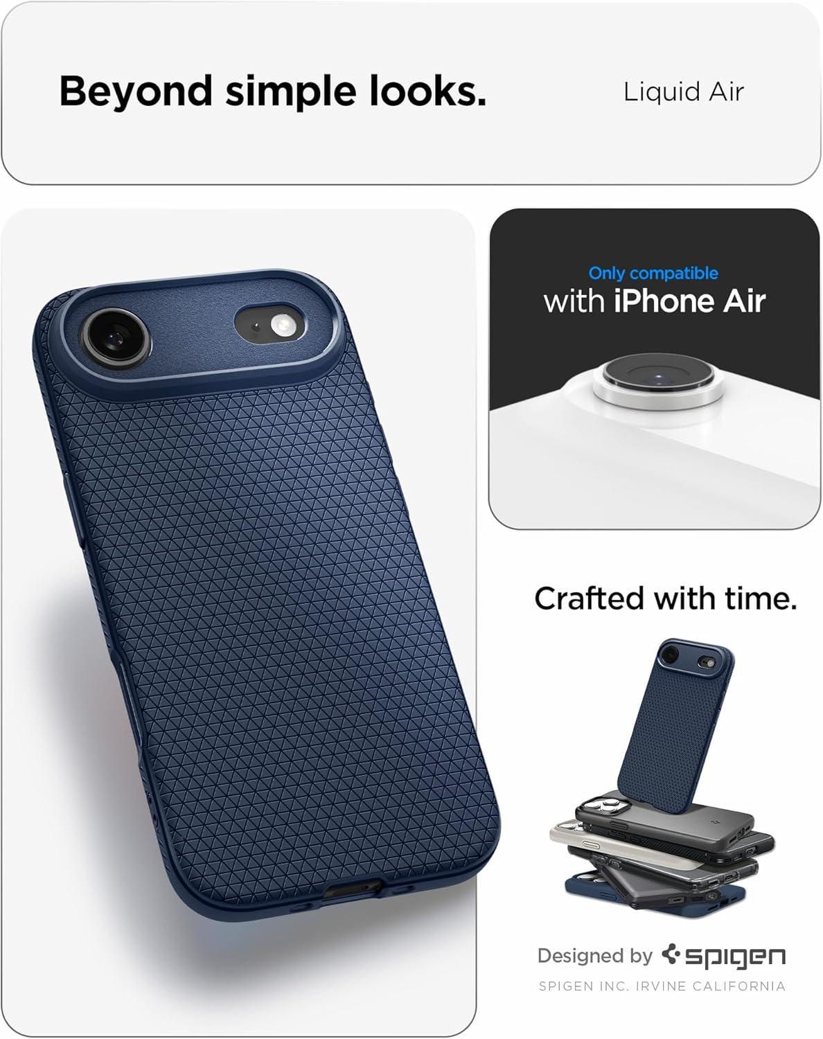 imageSpigen Liquid Air Designed for iPhone 14 Case 2022 MilitaryGrade Protection Matte BlackNavy Blue