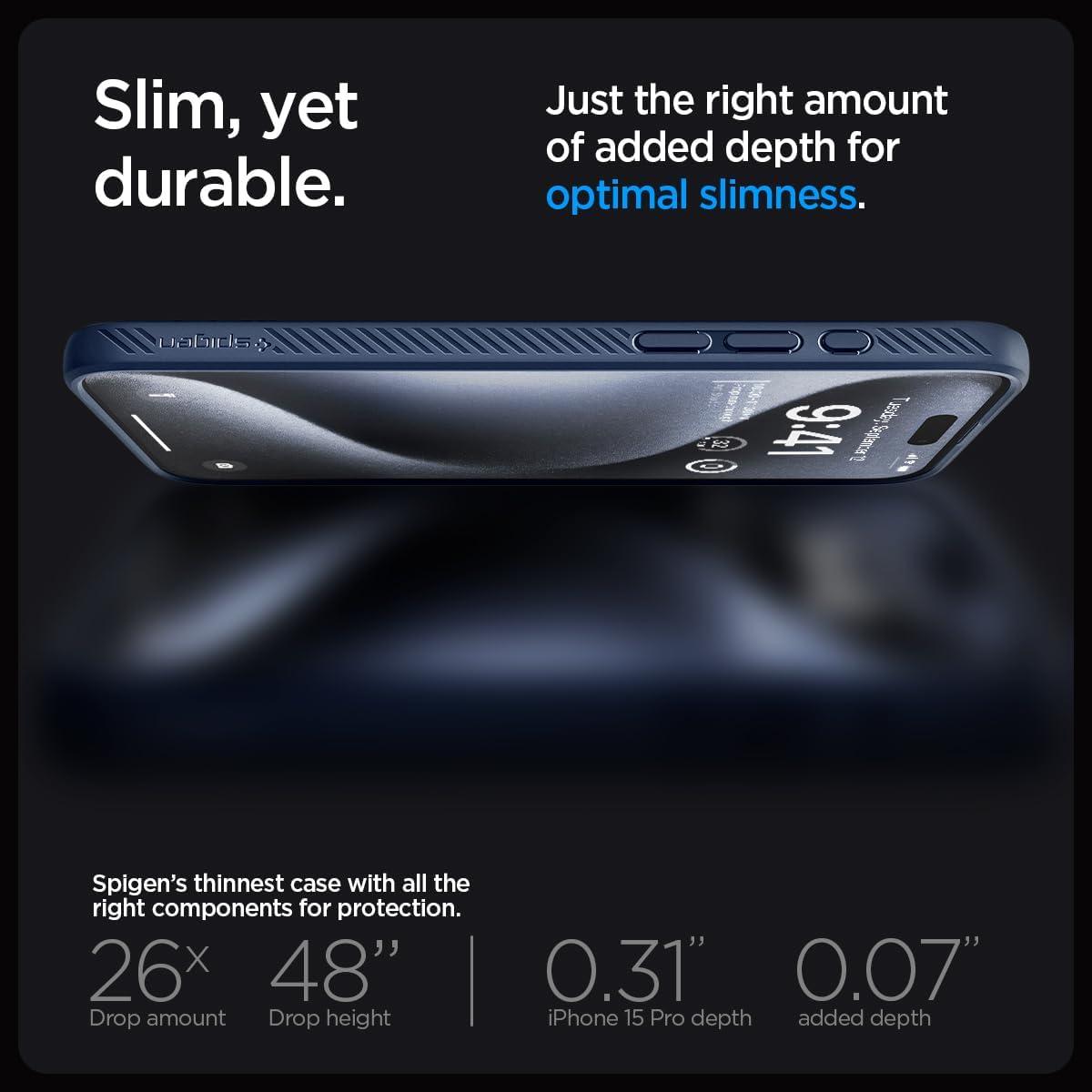 imageSpigen Liquid Air Designed for iPhone 14 Case 2022 MilitaryGrade Protection Matte BlackNavy Blue