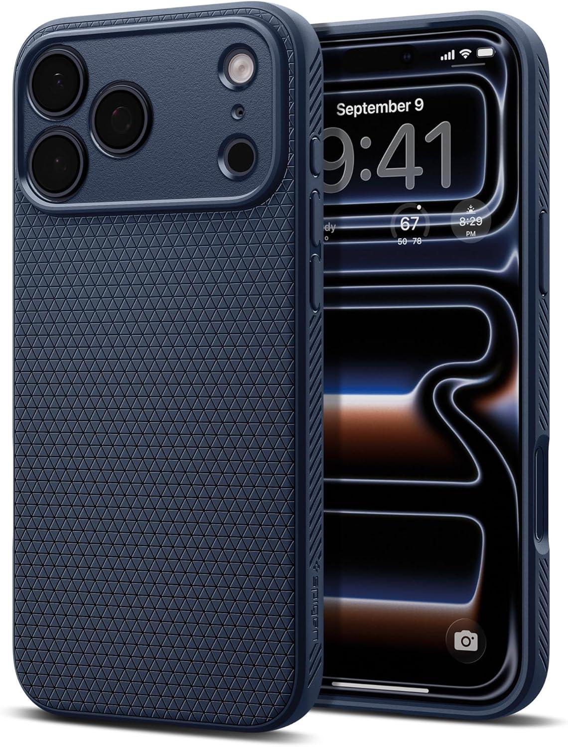 imageSpigen Liquid Air Designed for iPhone 14 Case 2022 MilitaryGrade Protection Matte BlackNavy Blue