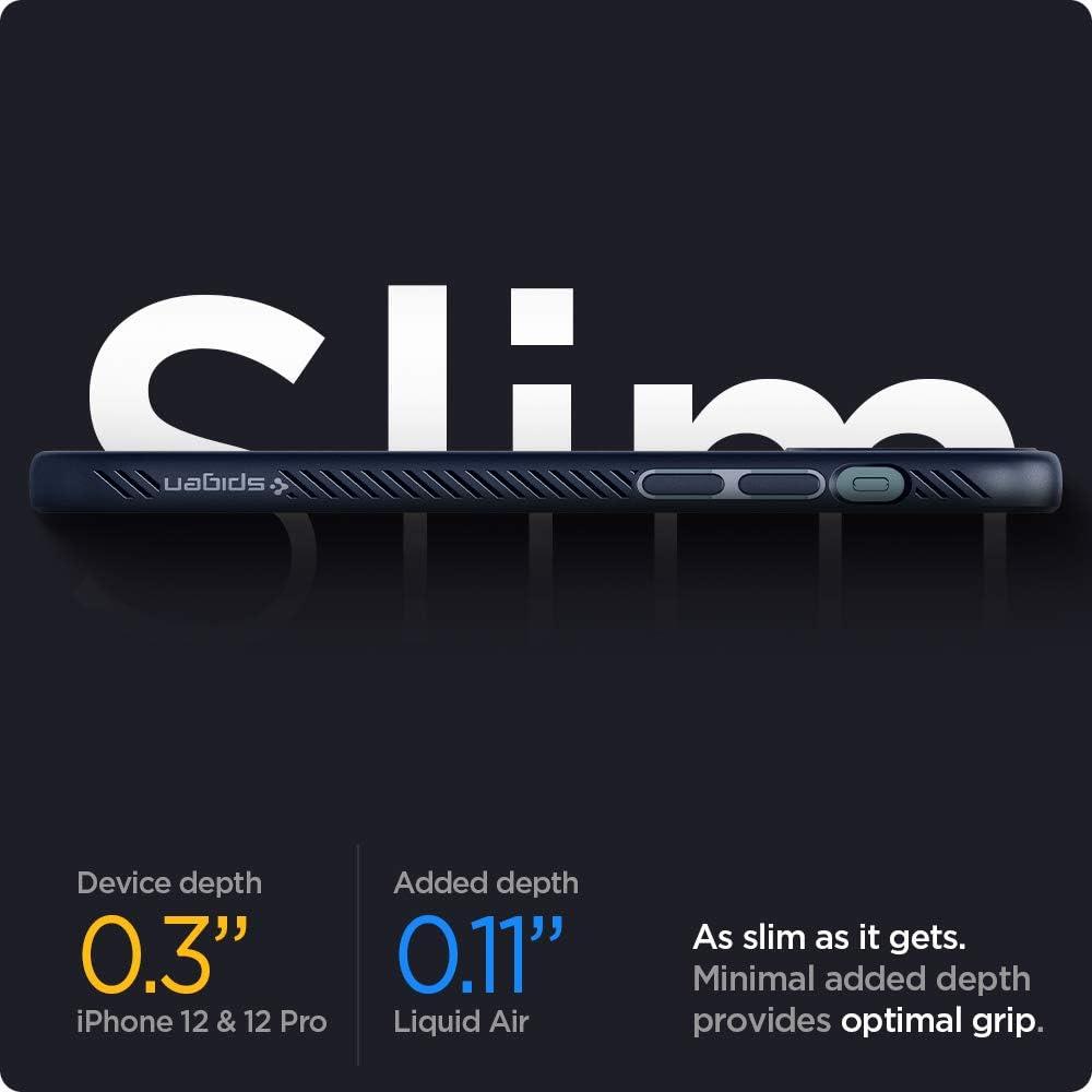 imageSpigen Liquid Air Designed for iPhone 14 Case 2022 MilitaryGrade Protection Matte BlackNavy Blue