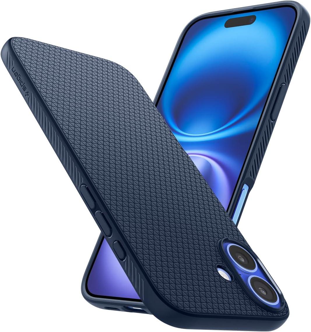 imageSpigen Liquid Air Designed for iPhone 14 Case 2022 MilitaryGrade Protection Matte BlackNavy Blue