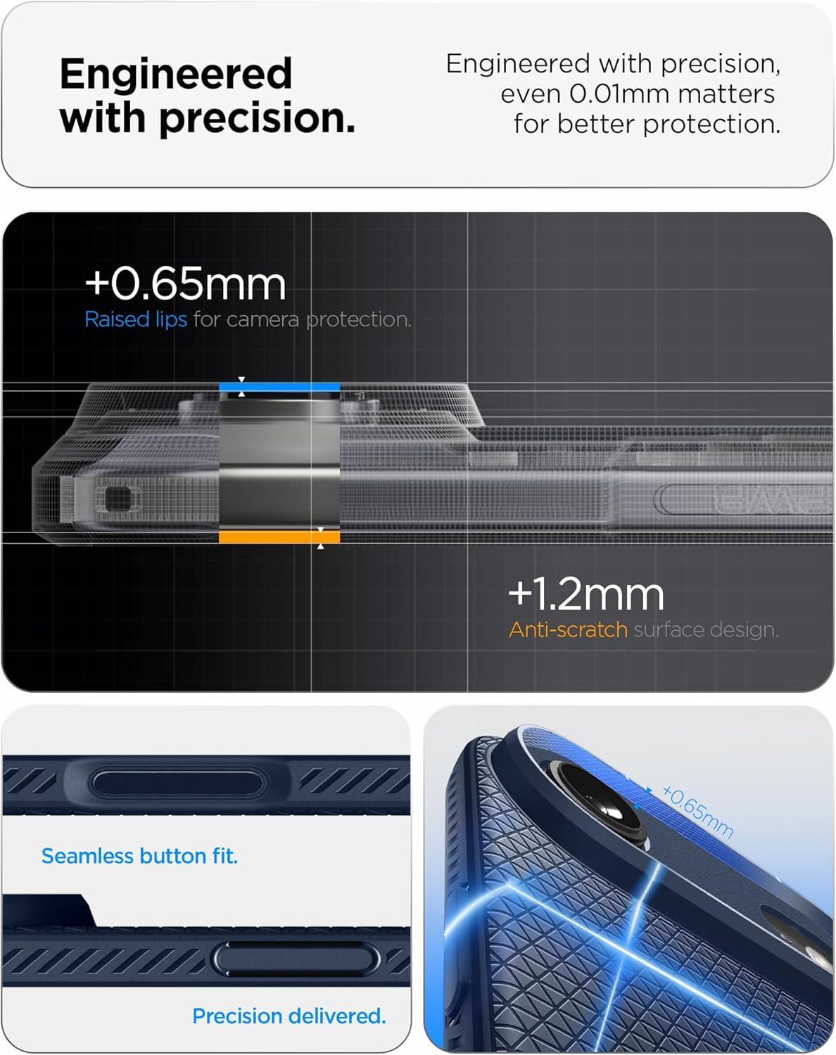 imageSpigen Liquid Air Designed for iPhone 14 Case 2022 MilitaryGrade Protection Matte BlackNavy Blue