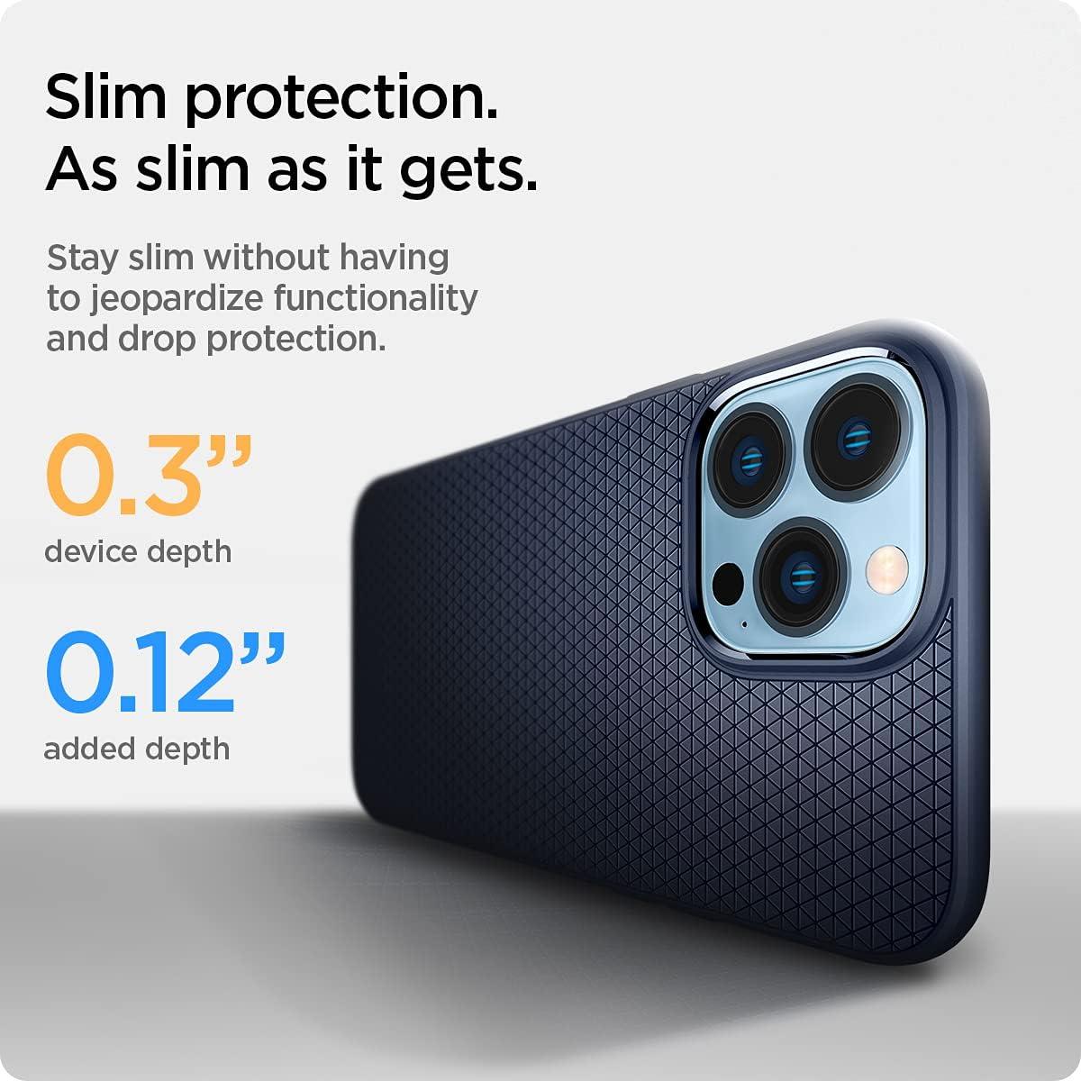 imageSpigen Liquid Air Designed for iPhone 14 Case 2022 MilitaryGrade Protection Matte BlackNavy Blue