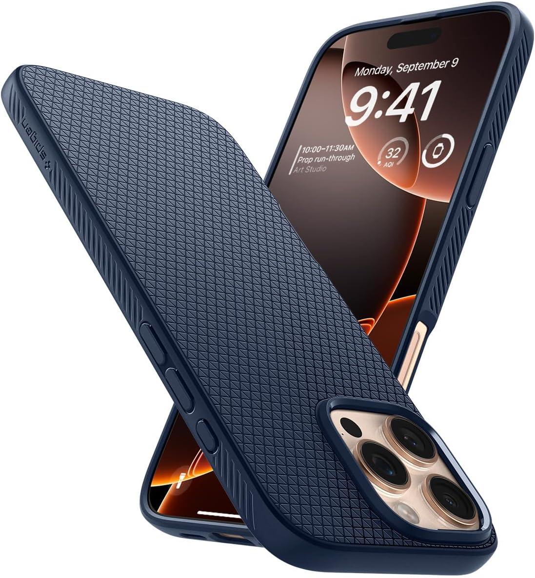 imageSpigen Liquid Air Designed for iPhone 14 Case 2022 MilitaryGrade Protection Matte BlackNavy Blue