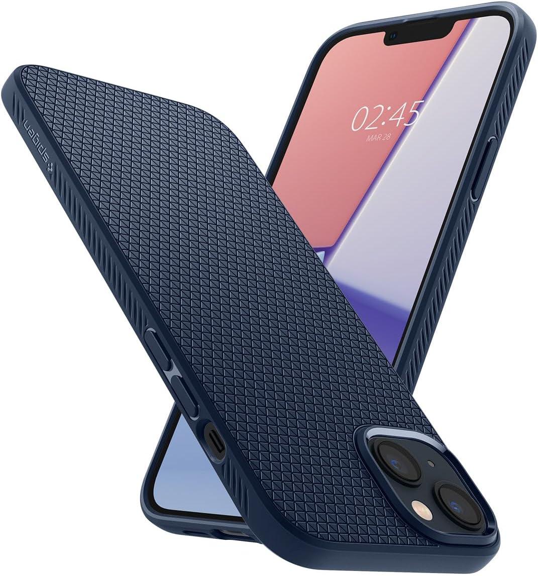 imageSpigen Liquid Air Designed for iPhone 14 Case 2022 MilitaryGrade Protection Matte BlackNavy Blue