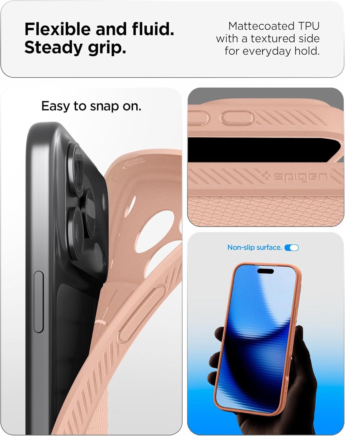 imageSpigen Liquid Air Designed for iPhone 14 Case 2022 MilitaryGrade Protection Matte BlackRose Titanium